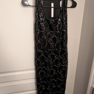 Black dress with embroidery